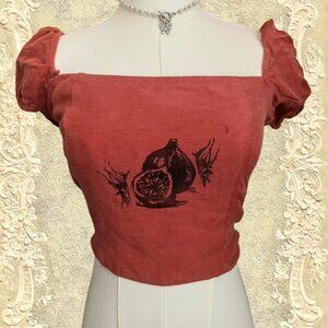 Hand Block Printed Crop Top – Fits S-M